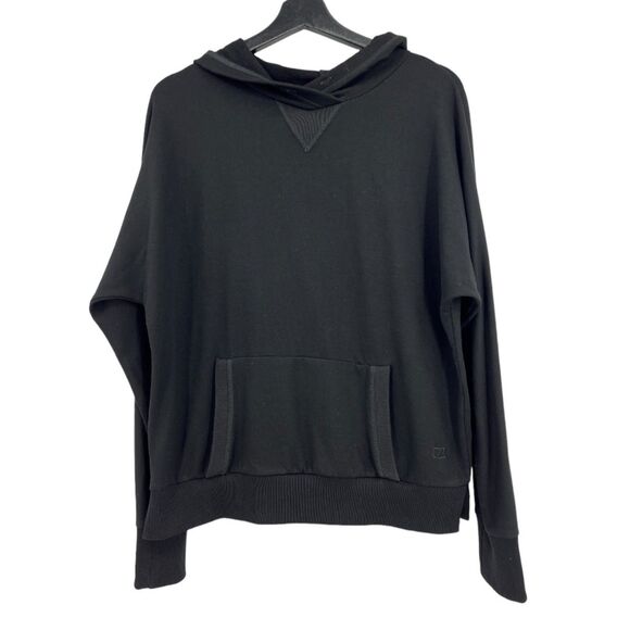 Cutter & Buck Sweatshirt medium womens black thin hooded pocket pullover - Picture 10 of 10
